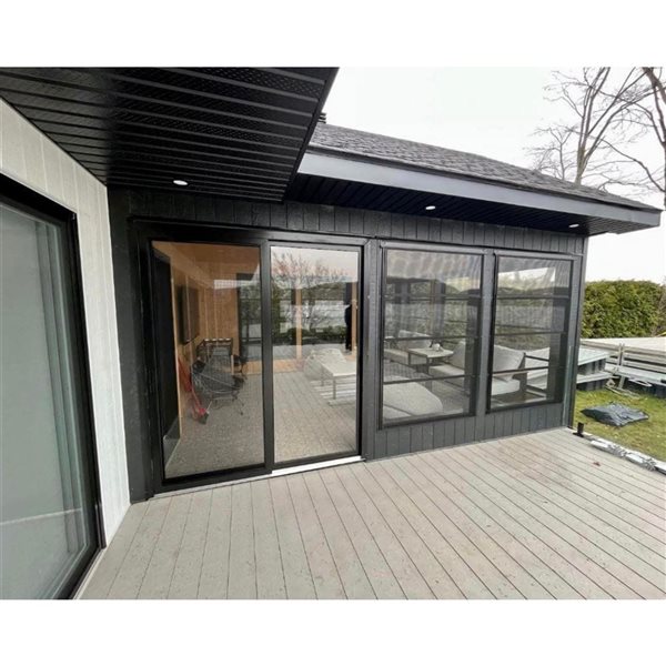 Tendal Betterview 36 x 84-in H Black Aluminum Frame 3-Season Veranda Single Column Screen Window