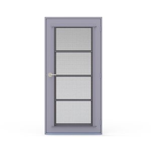 Tendal 3-Season Veranda Aluminum Frame 36 x 84-in Right Hinge Outside Black  Screen Door