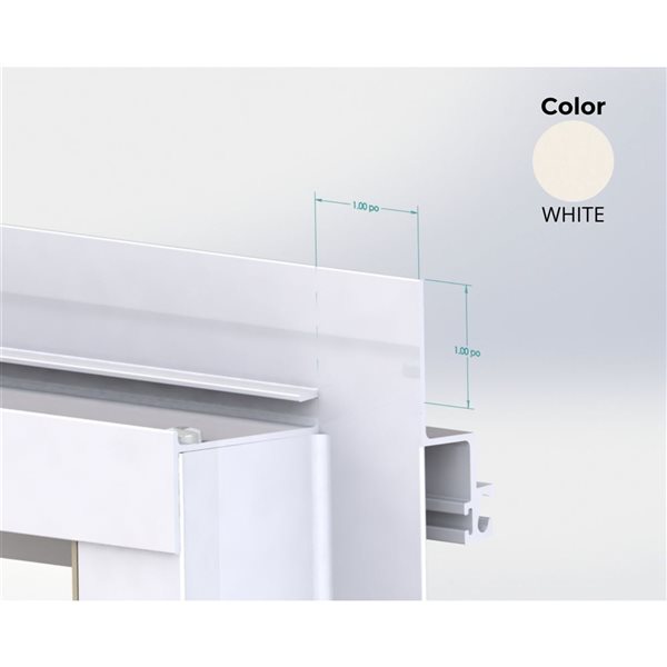 Fenêtre-moustiquaire à rang simple Betterview de Tendal 3 saisons en aluminium 36 x 60 po H., blanche