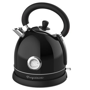 Frigidaire 1.8-L Black Retro Stainless Steel Electric Kettle