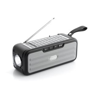 InnovaGoods Wireless Speaker with Solar Charging and LED Torch