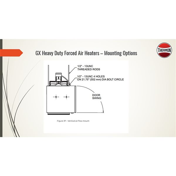 Caloritech 600 V 3Ø 50 kW Heavy Duty Forced Air Unit Heater controlled with Thermostat