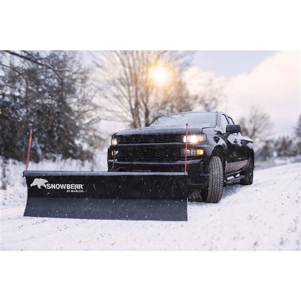 Snowbear by Marlon RAMPAGE II 82-Inch x 19-Inch Custom-Mounted Winch Driven Snowplow