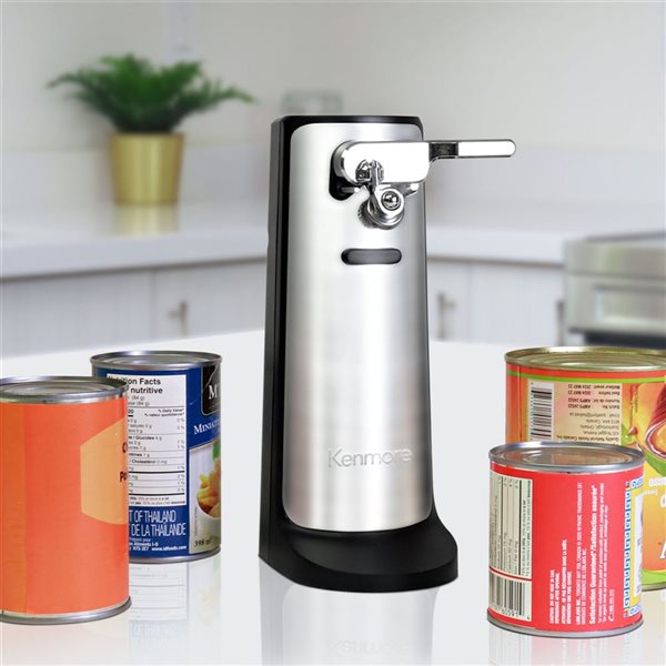 Kenmore 3-In-1 Electric Can Opener with Knife Sharpener and Bottle Opener