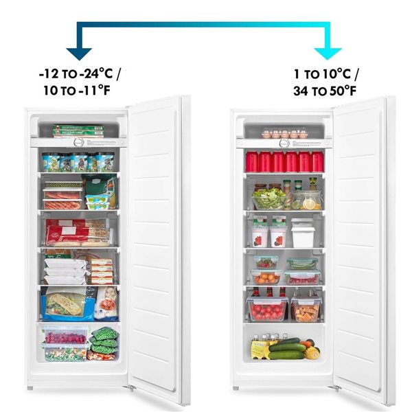 Kenmore 7 ft³ Garage Ready Convertible Upright Freezer/Refrigerator - White