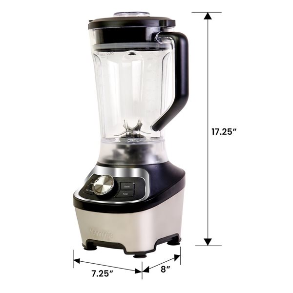 Kenmore 64 oz 1200 W Stand Blender with Smoothie and Ice Crush Modes - Black