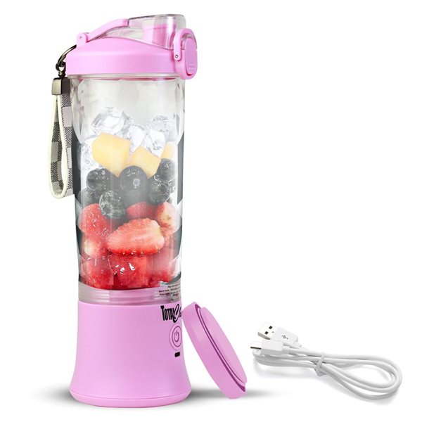 Total Chef Cordless Portable Blender 20 oz with USB Port - Lilas Pink