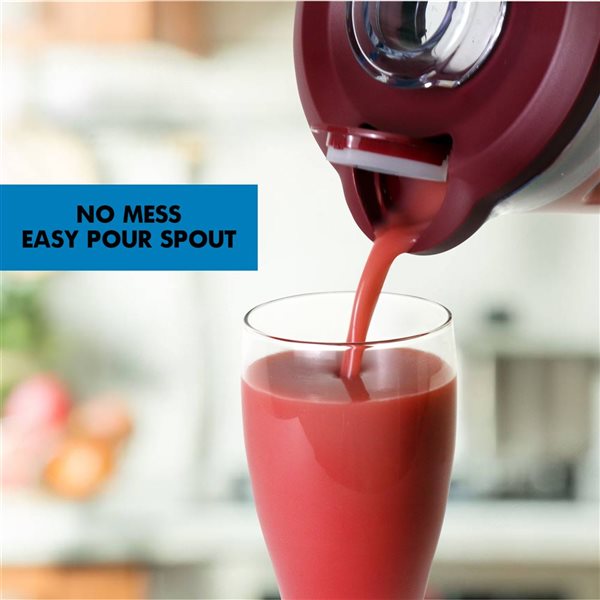 Kenmore 64 oz 1200 W Stand Blender with Smoothie and Ice Crush Modes - Red