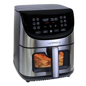 Friteuse à air chaud numérique Kenmore 7,8 L avec 12 préréglages de cuisson, acier inoxydable