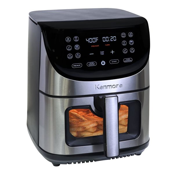 Kenmore 7,8 L Digital Air Fryer with 12 Cooking Presets - Stainless Steel