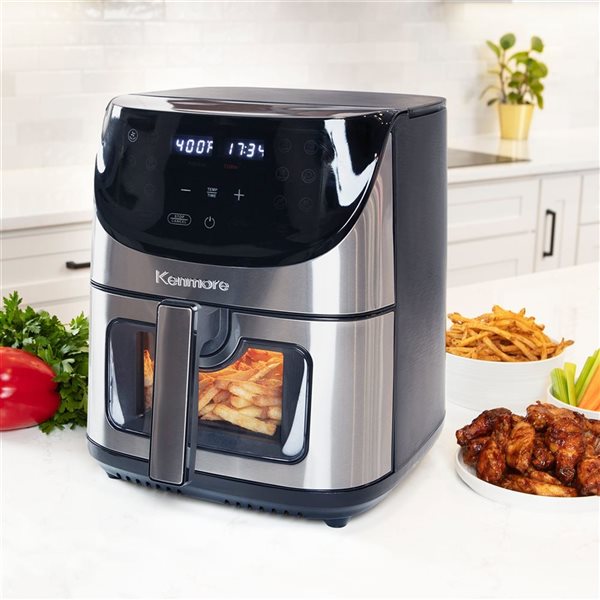 Kenmore 7,8 L Digital Air Fryer with 12 Cooking Presets - Stainless Steel