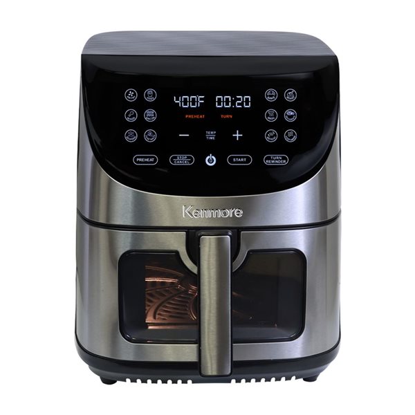 Kenmore 7,8 L Digital Air Fryer with 12 Cooking Presets - Stainless Steel