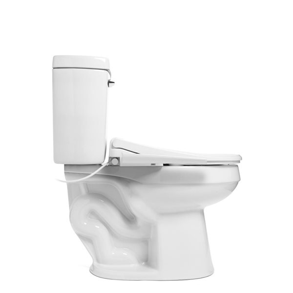 Brondell Swash Thinline T22 White Round Luxury Bidet Toilet Seat with Electric Side Control