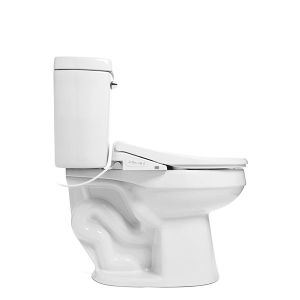 Brondell Swash Thinline T44 White Round Luxury Bidet Toilet Seat with Remote Control