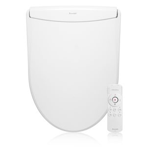 Siège de toilette allongé de luxe avec bidet et télécommande Brondell Swash Thinline T44, blanc