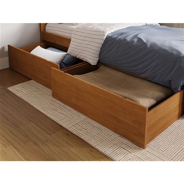 AFI Urban Light Toffee Solid Wood Twin/Full-Size Bed Drawers - Set of 2