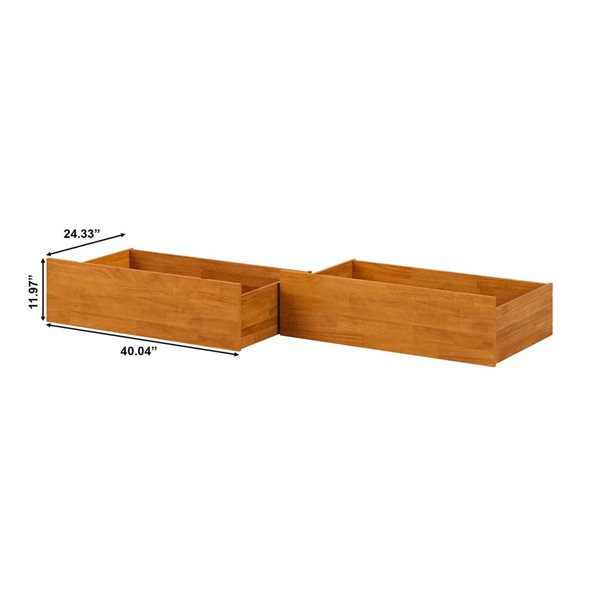 AFI Urban Light Toffee Solid Wood Queen/King/Twin XL-Size Bed Drawers - Set of 2