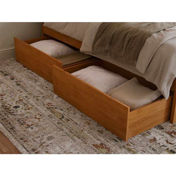 AFI Urban Light Toffee Solid Wood Queen/King/Twin XL-Size Bed Drawers - Set of 2