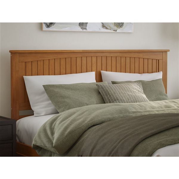 AFI Nantucket Light Toffee Solid Wood King-Size Platform Bed w/ Matching Footboard and Storage Drawers