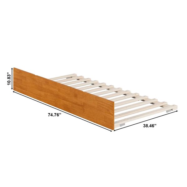 AFI Urban Light Toffee Solid Wood Twin-Size Trundle Bed