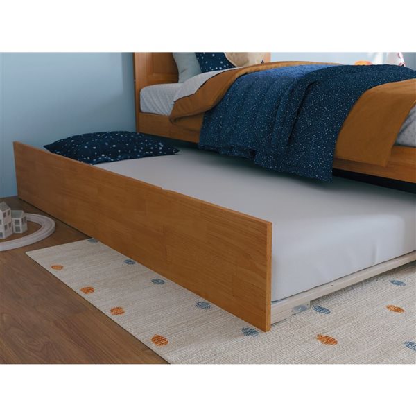 AFI Urban Light Toffee Solid Wood Twin-Size Trundle Bed