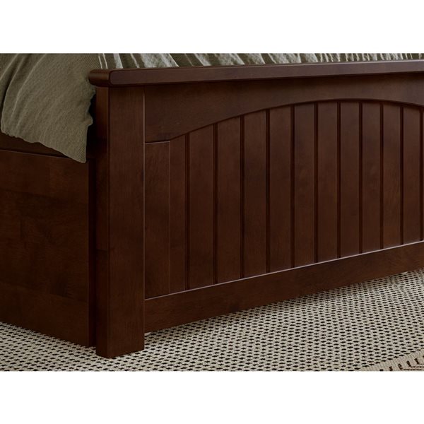 AFI Nantucket Walnut Solid Wood Twin XL-Size Platform Bed w