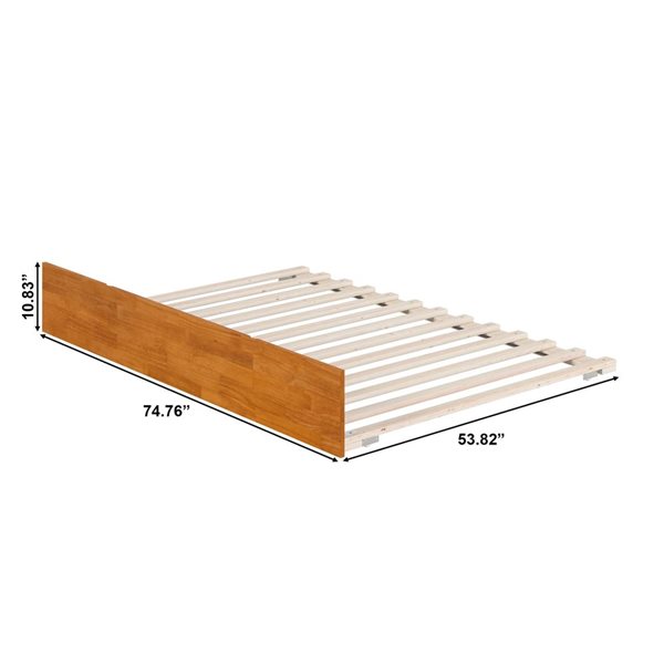 AFI Urban Light Toffee Solid Wood Full-Size Trundle Bed