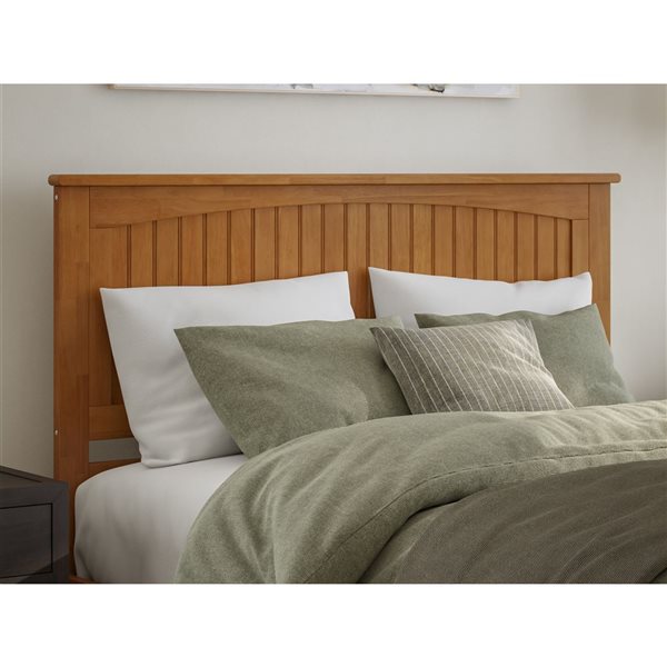 AFI Nantucket Light Toffee Solid Wood Queen-Size Platform Bed w/ Matching Footboard and Storage Drawers