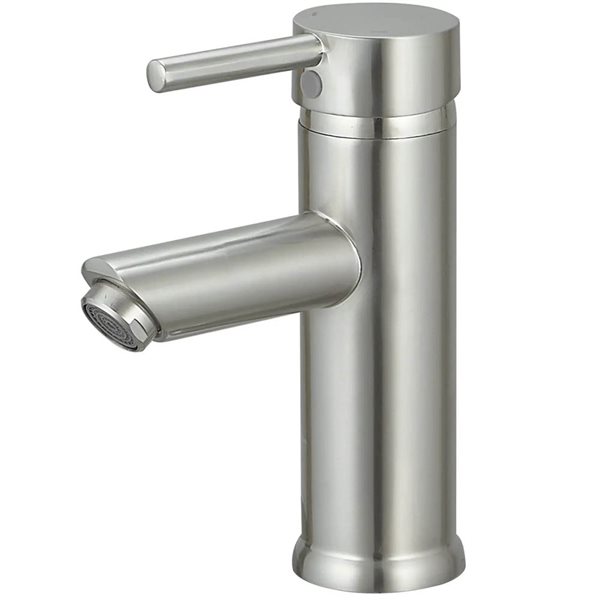 BWE Single Hole Single-Handle Bathroom Faucet With Pop Up Drain in Brushed Nickel