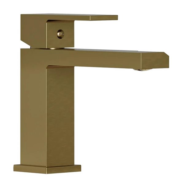 BWE Single Handle Single Hole Modern Bathroom Faucet For Sink Drip-Free Vanity Sink Faucet in Gold