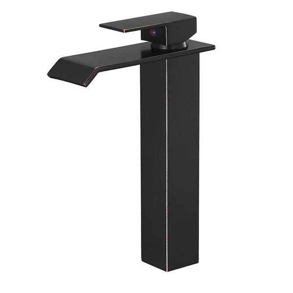 BWE Single Hole Single Handle Bathroom Vessel Sink Faucet with Drain Assembly in Oil Rubbed Bronze