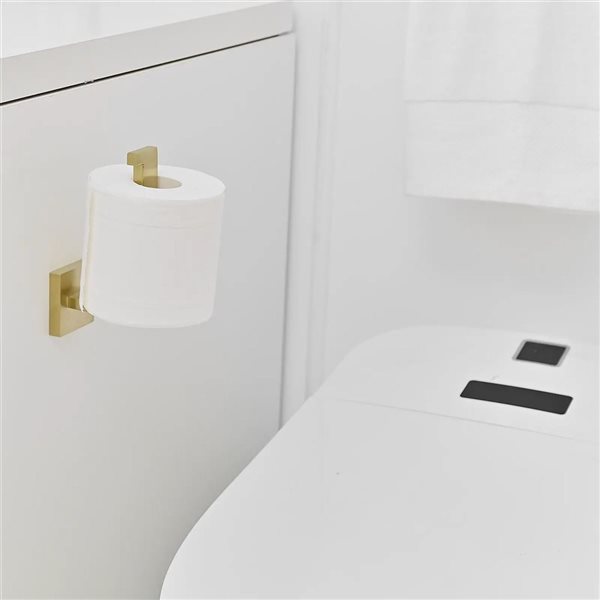 BWE 4-Piece Bath Hardware Set  Towel Bar Towel Holder Toilet Paper Holder Towel Hook  in Brushed Gold