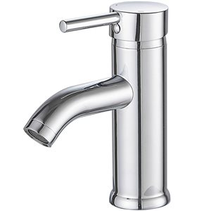 BWE Single Hole Single-Handle Bathroom Faucet With Pop Up Drain in Polished Chrome