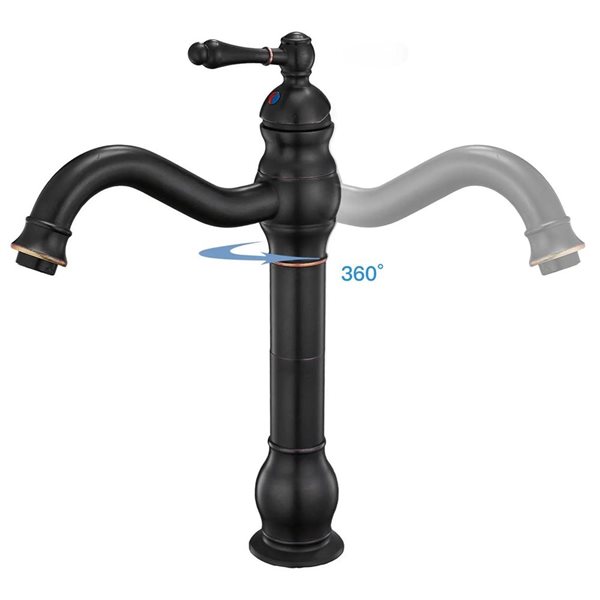 Oil Rubbed Bronze 2024 Single Handle Vessel Sink Bathroom Faucet