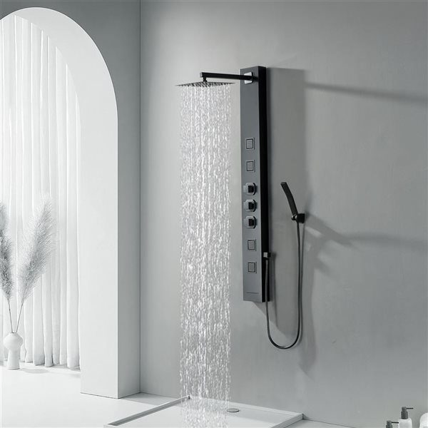 BWE 4-Jet Rainfall Shower Panel System with Rainfall Shower Head