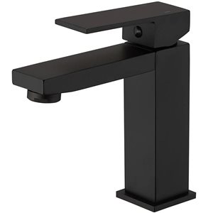 BWE Single Hole Single-Handle Bathroom Faucet in Matte Black