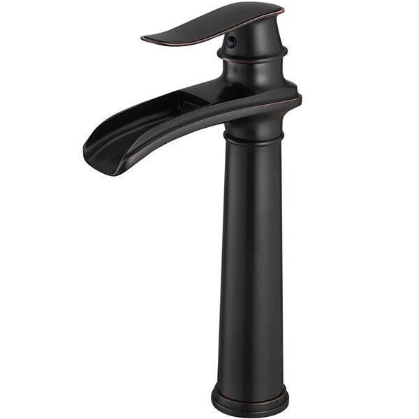 BWE Single Hole Single Handle Bathroom Vessel Sink Faucet with Metal Drain in Oil Rubbed Bronze