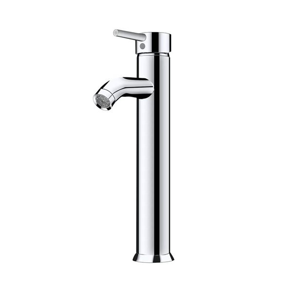 BWE Single Hole Single Handle Bathroom Vessel Sink Faucet With Drain Assembly in Polished Chrome