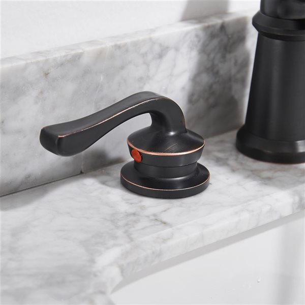 BWE 8 inch Waterfall Widespread 2-Handle Bathroom Faucet with Pop-Up Drain Assembly in Oil Rubbed Bronze