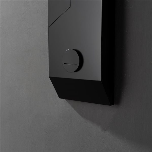 BWE 1-Jet Rainfall Modern Shower Panel System with Shower Head and Shower Wand in Matte Black