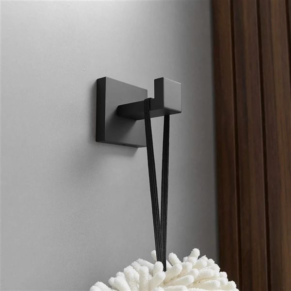 BWE 4-Piece Bath Hardware Set  Towel Bar Hand Towel Holder Toilet Paper Holder Towel Hook in Matte Black