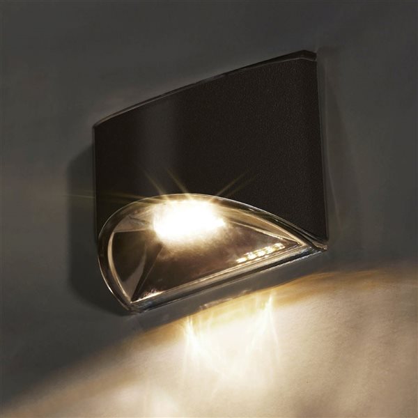 Lampe de terrasse et applique murale en acier inoxydable noir Classy Caps