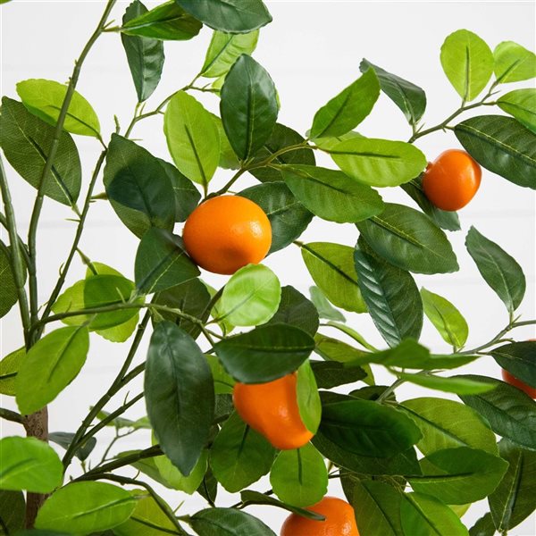 Nearly Natural 5-ft H Green Artificial Tangerine Tree