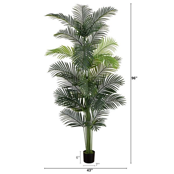 Nearly Natural 8-ft H Green Artificial Paradise Palm Tree