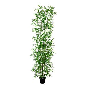 Nearly Natural 11-ft Green Artificial Bamboo Tree