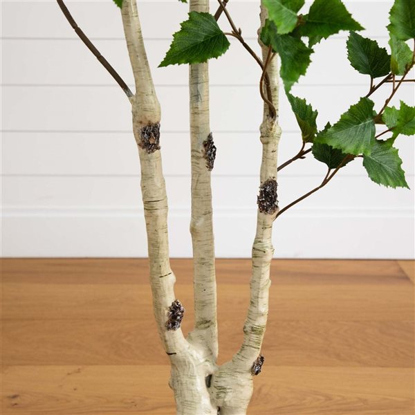 Nearly Natural 6-ft H Green Artificial Birch Tree w/ Realistic Touch Leaves