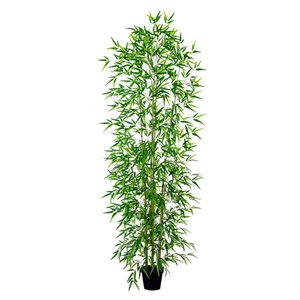 Nearly Natural 9-ft Green Artificial Bamboo Tree
