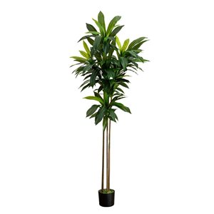 Nearly Natural 7-ft H Green Artificial Dracaena Tree w/ Realistic Touch Leaves