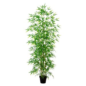 Nearly Natural 8-ft Green Artificial Bamboo Tree