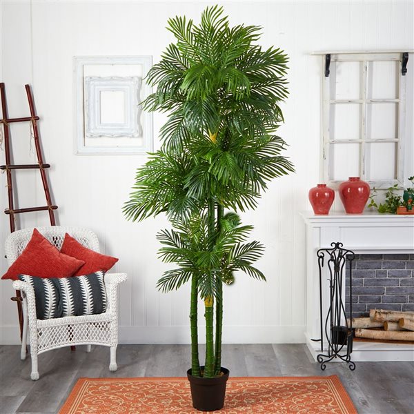 Nearly Natural 7.5-ft H Green Artificial Phoenix Palm Tree